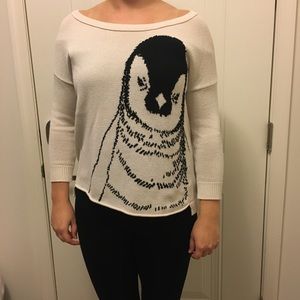 American Eagle Penguin Long Sleeved Graphic Tee